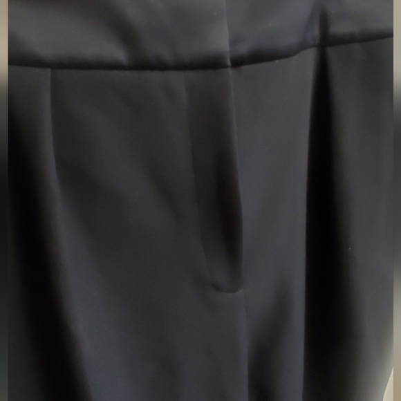 WHBM Black Tuxedo pleated taper pants 16 - Picture 3 of 5
